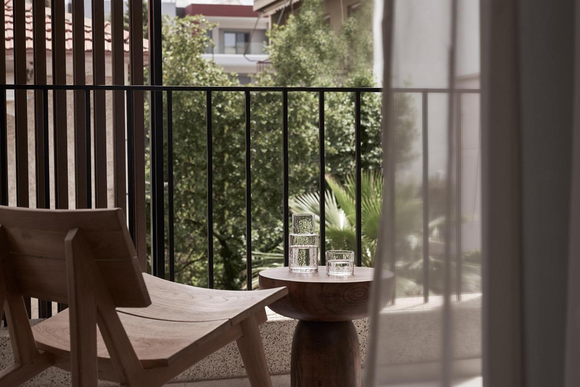 The Newel Psychiko Hotel Athena Bagian luar foto 3D rendering of a balcony